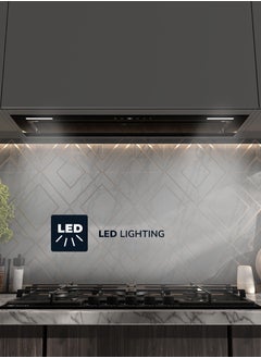 MILLEN 90cm Built In Black Glass Range Hood  - Image 3