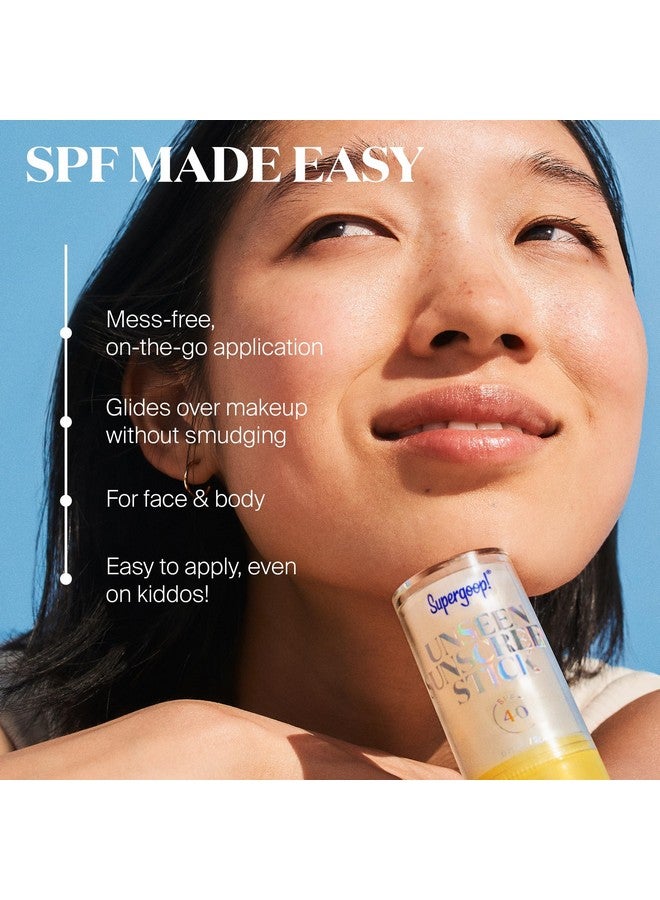 Supergoop! Unseen Sunscreen Stick SPF 40 Invisible Sun Protection - Broad Spectrum Face Sunscreen - Glides Over Makeup - Natural Finish - For All Skin Types - 0.7 fl oz - Image 5
