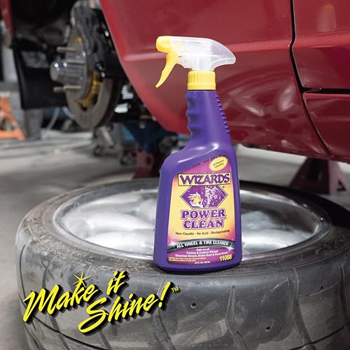 Wizards Power Clean Wheel and Tire Cleaner - Non Caustic and No Acid Biodegradable Interior Car Cleaner - Safe on All Kinds of Wheels - Dissolves Grease, Brake Dust and Road Grime - 22 oz - Image 5