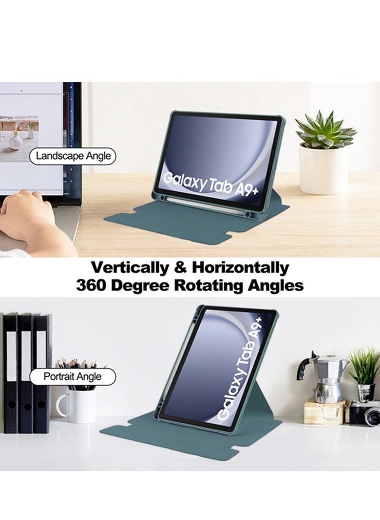 Compatible with Samsung Galaxy Tab A9 Plus 2023 Keyboard Case , SM-X210/SM-X216/SM-X218 Slim Stand Case with S Pen Holder with Bluetooth Wireless Keyboard