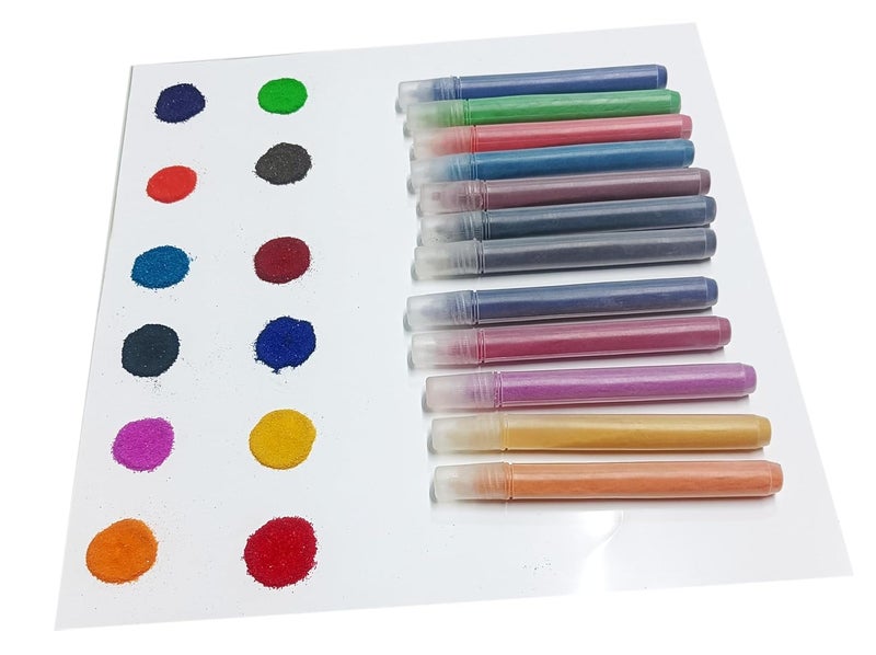 Snoogg Clouded Hobbies FINE Craft Sand for Sand Art, Resin Art, Miniature DECORE, Various Craft, Rangoli’s, Garden Decor, Aquarium Explore Your Creativity! (12 Color Tube 30 GRAM Each) - Image 5