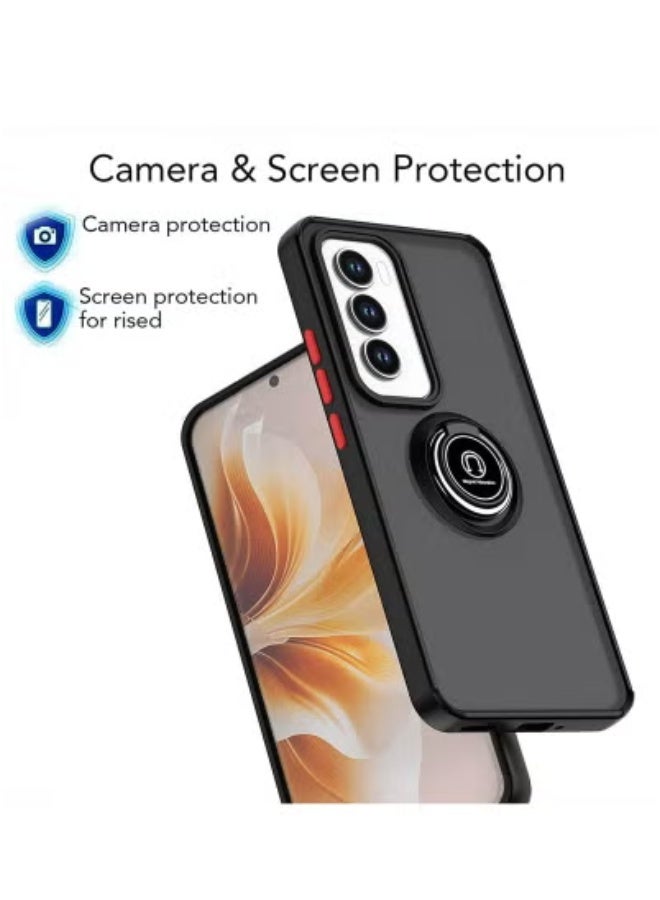 JAJEEK OPPO Reno 12 Pro 5G Case Cover with Rotational Metal Ring Grip & Kickstand – Shockproof TPU Protective Back Cover with Magnetic Car Mount Compatibility – Anti-Slip, Durable Phone Case for Enhanced Grip, Drop Protection & Hands-Free Viewing - Image 4