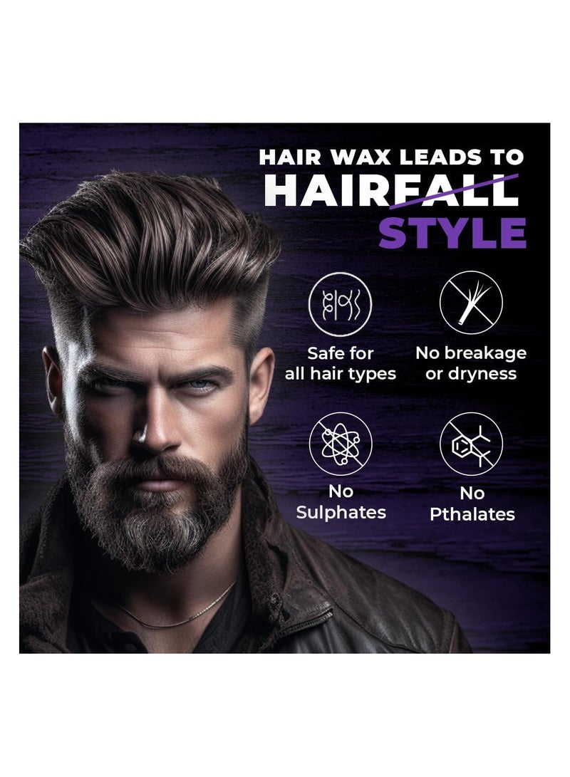 BEARDO Xxtra Stronghold Hair Wax, 100 gm (Pack of 2) | Crystal Hair Wax for Men | Styling Wax for Glossy Finish & Shine | Strong Hold - Image 2