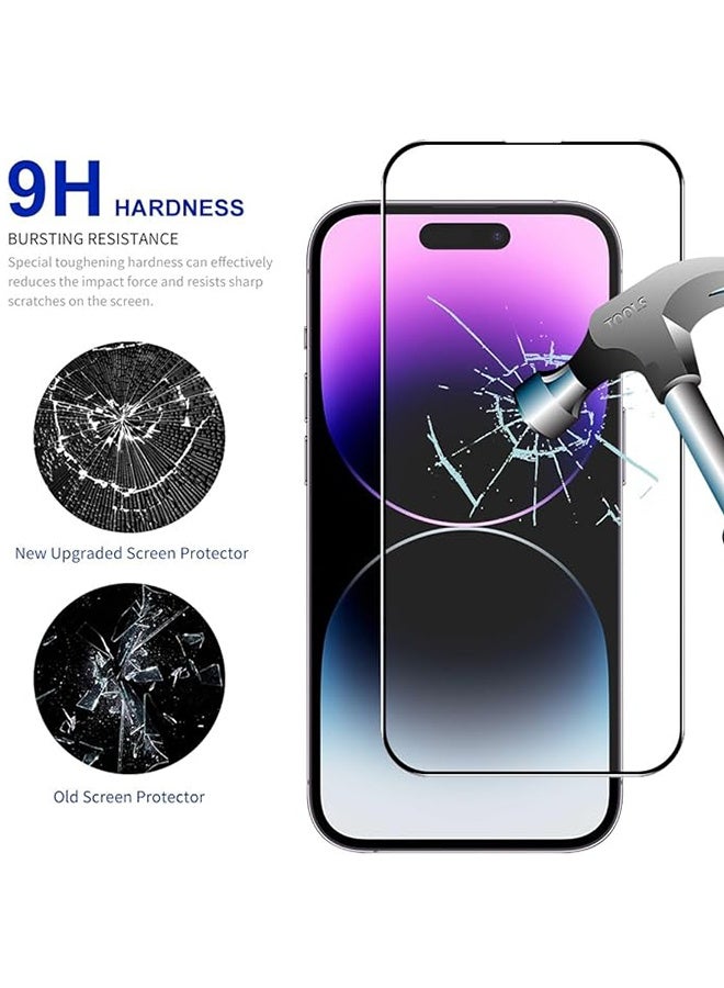 Pisen iPhone 17 Screen Protector, High Definition Edge Glass, Grease Resistance Anti Fingerprint Anti Scratch, Black Edge - Clear - Image 2