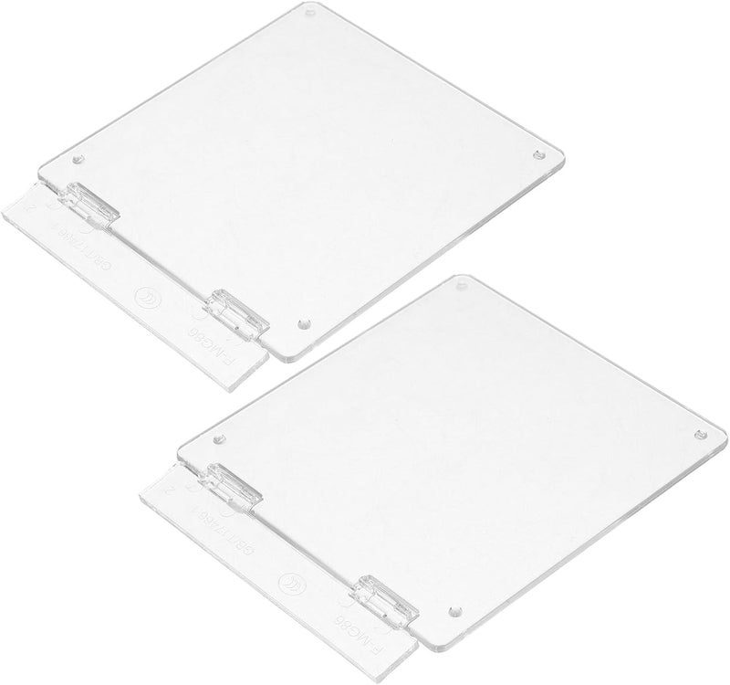 2pcs 86-Type Thermostat Cover and Switch Guard, Plastic Wall Switch Protection for Central Air Conditioning and Water Floor Heating Systems - Image 1