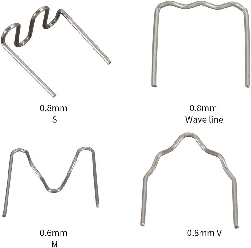 Tbest 100 PcsSet Precut .6mm-.8mm Hot Flat For Plastic Stapler Repair Welder Repair Tool Flat StaplesStaples Stainless For Steel pre- work. Easy Different Types choose. of Welding For (#2) - Image 2