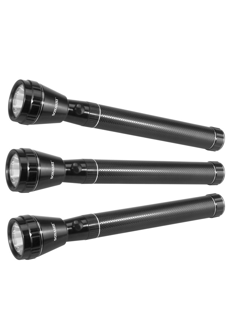 SONASHI - Rechargeable LED Torch Pack of 3 - 5000mAh Battery | 2 Hours Continuous Working with Unbreakable Glass Water and Shock Resistant Torches | Perfect for Camping SLT-3611 - Image 1