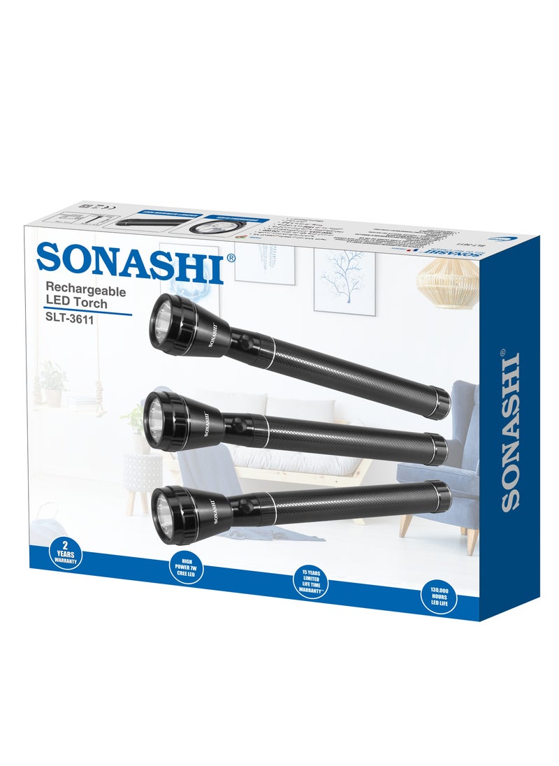 SONASHI - Rechargeable LED Torch Pack of 3 - 5000mAh Battery | 2 Hours Continuous Working with Unbreakable Glass Water and Shock Resistant Torches | Perfect for Camping SLT-3611 - Image 1