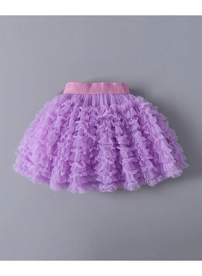 Mark & Mia Mark & Mia Elasticated Waist Frill Skirt - Purple
