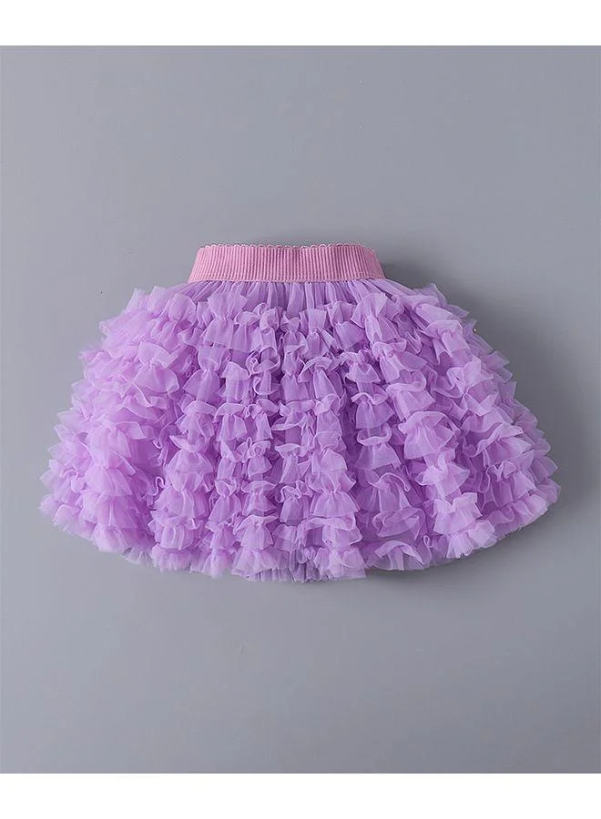 Mark & Mia Mark & Mia Elasticated Waist Frill Skirt - Purple