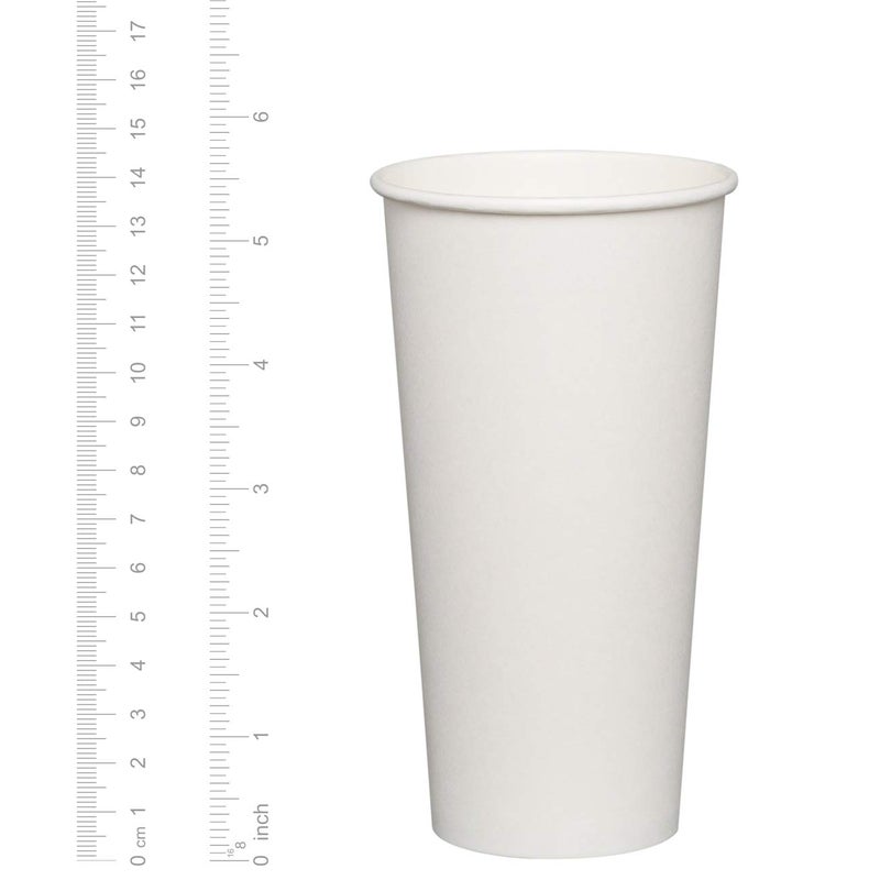 Comfy Package [20 oz. - 100 Count Disposable White Paper Cups  Hot Coffee Cups - Eco-Friendly Hot Cups - Image 2