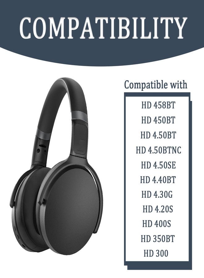 Niukeke Replacement Ear Pads for Sennheiser HD 4.50BT, Headphone Earpads Cushions Compatible with HD 4.50BT, Sennheiser HD 4.50BTNC, HD 4.50SE, HD 4.40BT, HD 4.30G, Ear Pads Cups Covers Cushions-Black - Image 2