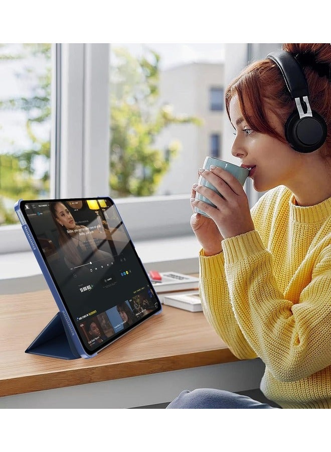 ELTRAZONE Navy Blue Smart Stand Cover for iPad Air 13" M2 (2024) with Touch ID Functionality & Auto Wake/Sleep Feature - Image 5