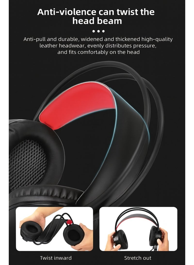GH31 Wired Gaming Headset – Surround Sound with Deep Bass – High-Sensitivity Metal Microphone – Stylish LED Lighting - Image 5