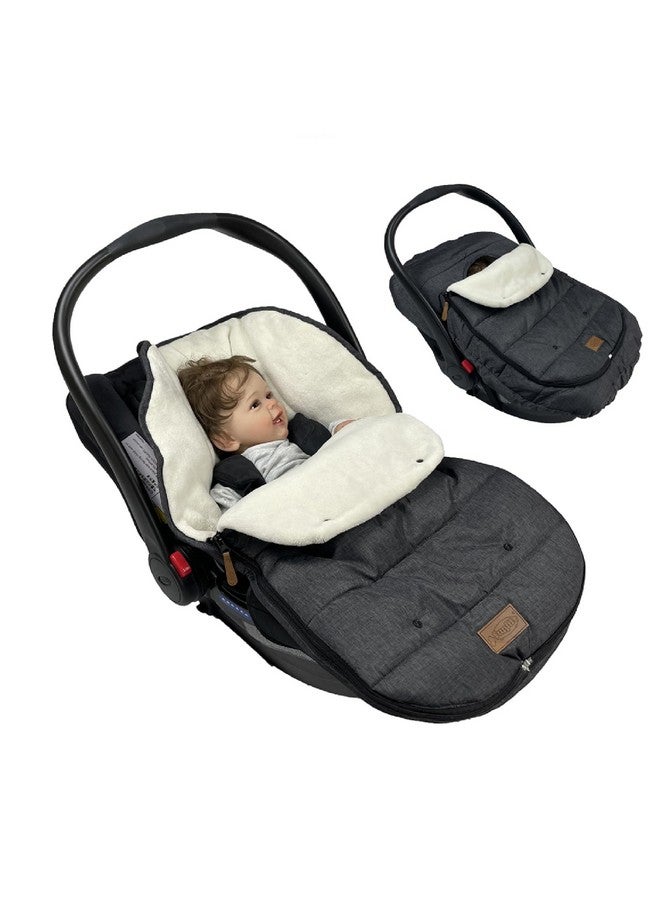 funlife 4 in 1 Premium Waterproof Universal Anti-Wind Infant Car Seat Cover Comes with Ultra Soft Fleece Car Seat Bunting Bag for Winter,Car Seat Cover Bunting Set for 0-12M - Image 1