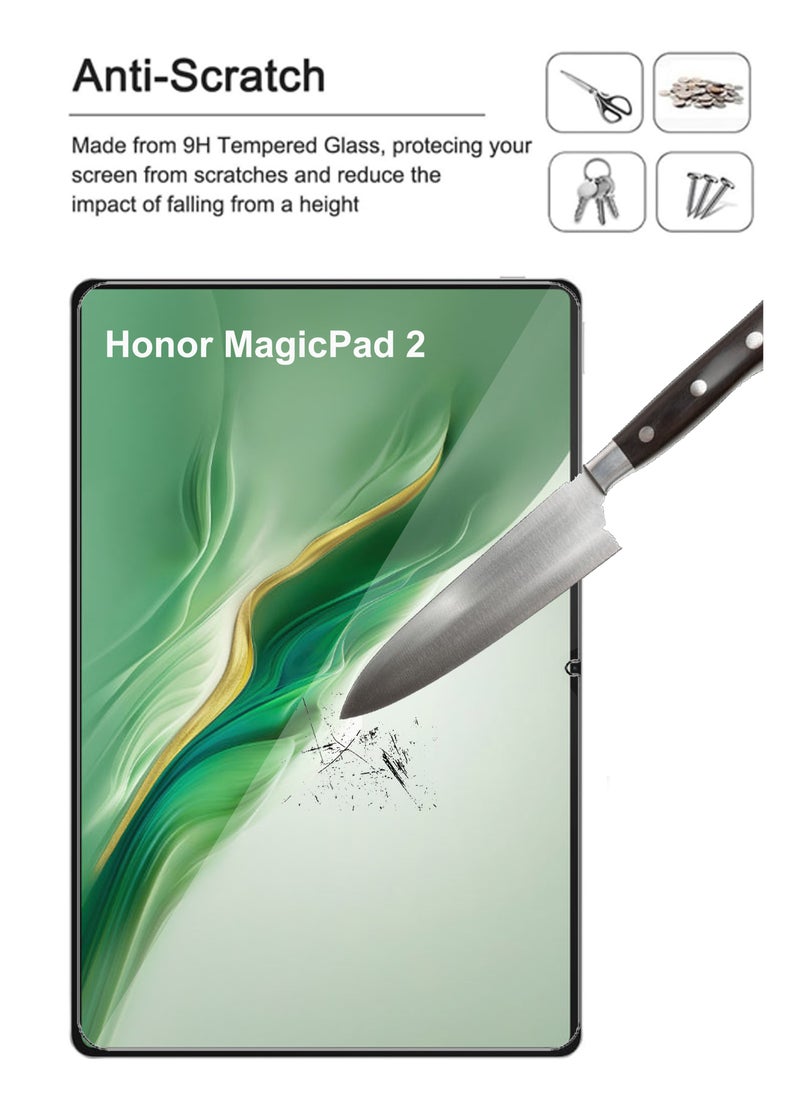 Generic - Honor MagicPad 2 9H Hardness HD Tempered Glass Screen Protector 99% Transparency with device's original screen clarity and brightness- Clear - Image 1