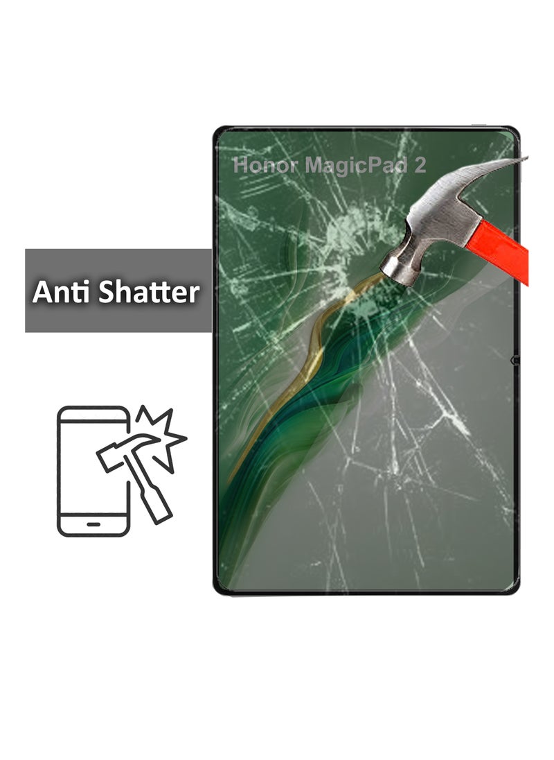 Generic - Honor MagicPad 2 9H Hardness HD Tempered Glass Screen Protector 99% Transparency with device's original screen clarity and brightness- Clear - Image 1