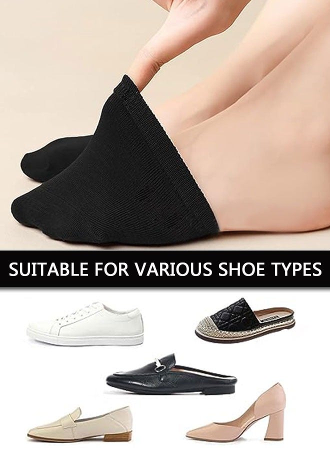 وهاواي 12 Pairs Toe Topper Socks Women Toe Liner Half Socks Non-Slip Cushioned Bottom No Show Toe Cover Half Socks - Image 4