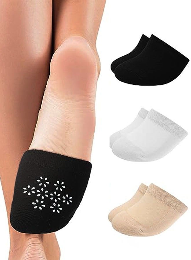 وهاواي 12 Pairs Toe Topper Socks Women Toe Liner Half Socks Non-Slip Cushioned Bottom No Show Toe Cover Half Socks - Image 5