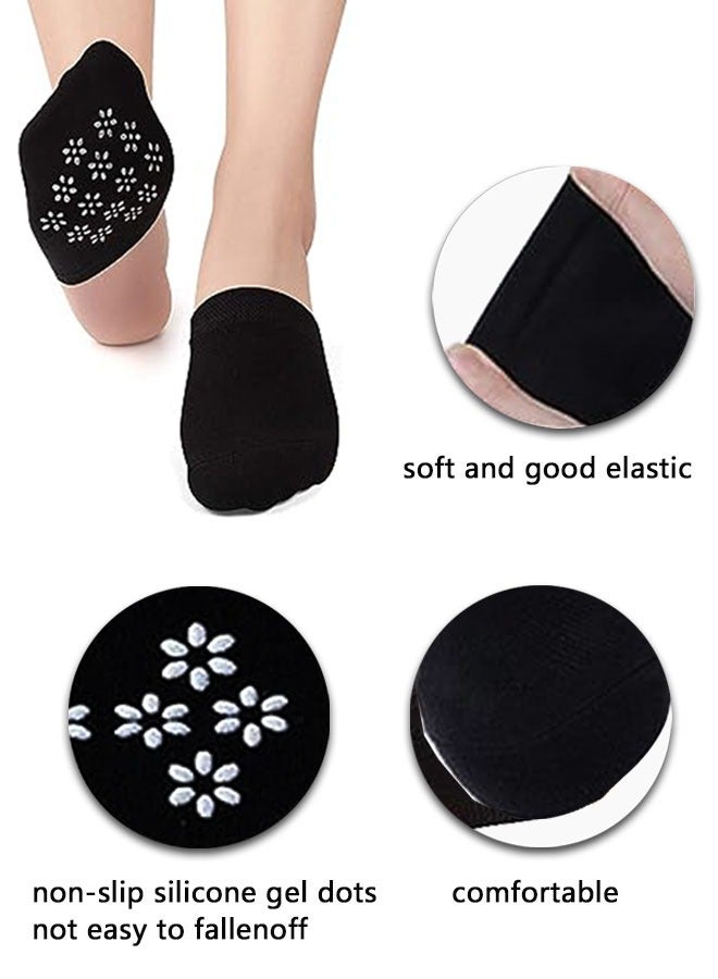 وهاواي 12 Pairs Toe Topper Socks Women Toe Liner Half Socks Non-Slip Cushioned Bottom No Show Toe Cover Half Socks - Image 3