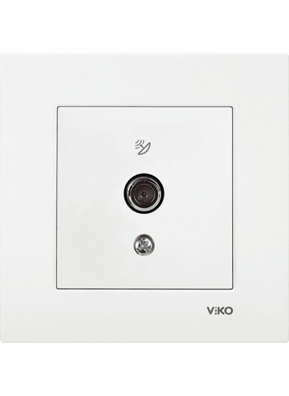 Viko Karre Satellite Socket with F Connector End, White (Frame Included) 90967009 (4 Pcs)  - Image 3