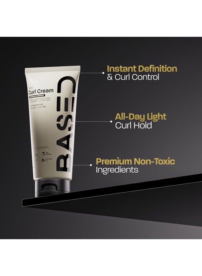 Based Bodyworks BASED Curl Cream, Defines Curls, Controls Frizz, Medium Hold, Hydrates & Nourishes with Agave, Silk Protein & Castor Oil, No Harmful Chemicals or Artificial Fragrance (8.5 Oz Pack of 1) - Image 4