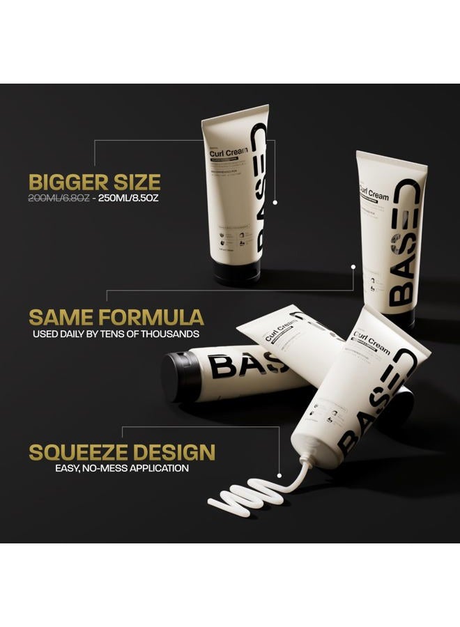 Based Bodyworks BASED Curl Cream, Defines Curls, Controls Frizz, Medium Hold, Hydrates & Nourishes with Agave, Silk Protein & Castor Oil, No Harmful Chemicals or Artificial Fragrance (8.5 Oz Pack of 1) - Image 3