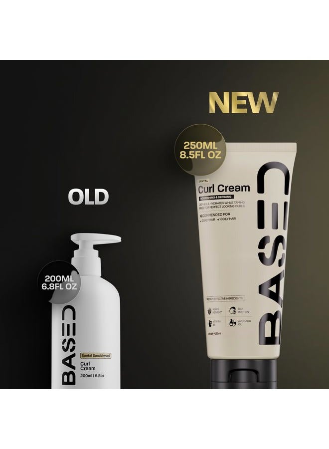 Based Bodyworks BASED Curl Cream, Defines Curls, Controls Frizz, Medium Hold, Hydrates & Nourishes with Agave, Silk Protein & Castor Oil, No Harmful Chemicals or Artificial Fragrance (8.5 Oz Pack of 1) - Image 2