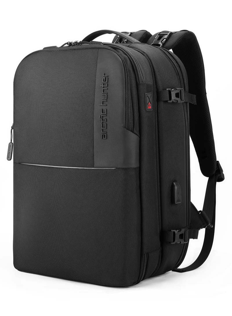 ARCTIC HUNTER Multi-purpose Business Travel Backpack, Durable School Office Laptop Backpack with Laptop and Tablet Compartment for Men, Black - Image 1