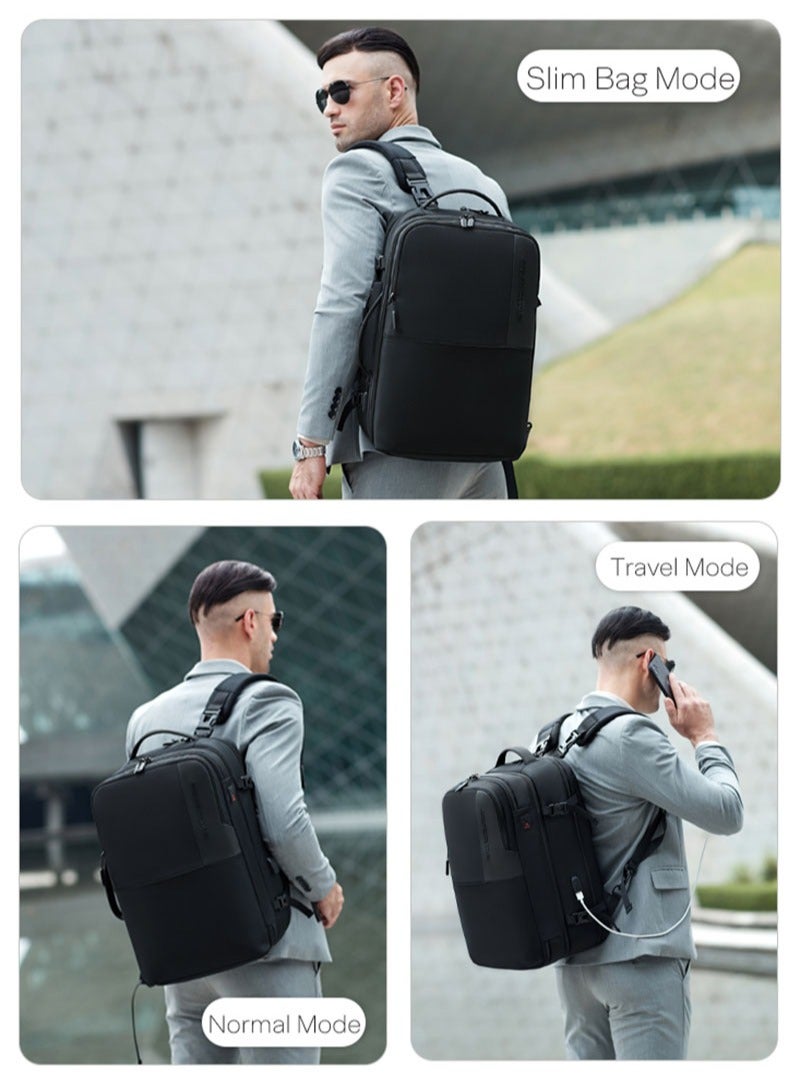 ARCTIC HUNTER Multi-purpose Business Travel Backpack, Durable School Office Laptop Backpack with Laptop and Tablet Compartment for Men, Black - Image 2