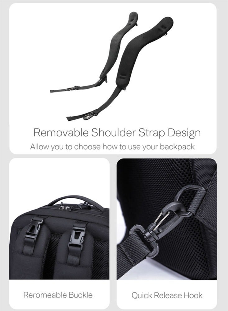 ARCTIC HUNTER Multi-purpose Business Travel Backpack, Durable School Office Laptop Backpack with Laptop and Tablet Compartment for Men, Black - Image 5