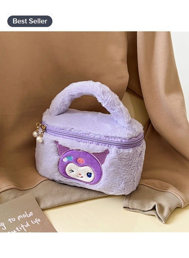 Sanrio 8-inch Sanrio Kuromi portable plush cosmetic bag - Image 1