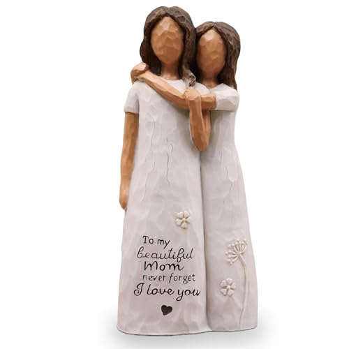 AcowSpt Gifts for Mom, Mom Gifts from Daughters, Sculpted Hand-Painted Figurine (deep Skin Tones) - Image 1
