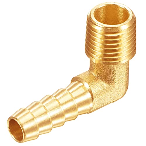 Uenede 2PCS Brass 3/4" NPT Male to 3/4" Barb 90 Degrees Elbow Hose Barb Fittings Adapter Connector for Water/Oil/Gas - Image 5