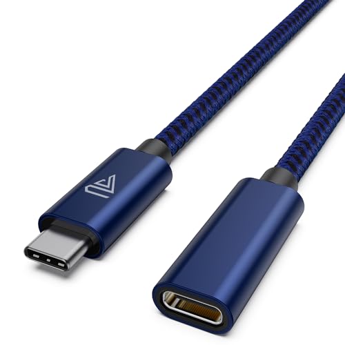 Faracent USB C Extension Cable (20Gbps/240W/3.3Ft), USB 3.2 Type C 3.1 Male to Female Extension Charging & Sync for iPhone 16 15 Pixel PSVR2 MacBook Air Pro/New iPad Dell XPS Surface Book Blue - Image 1
