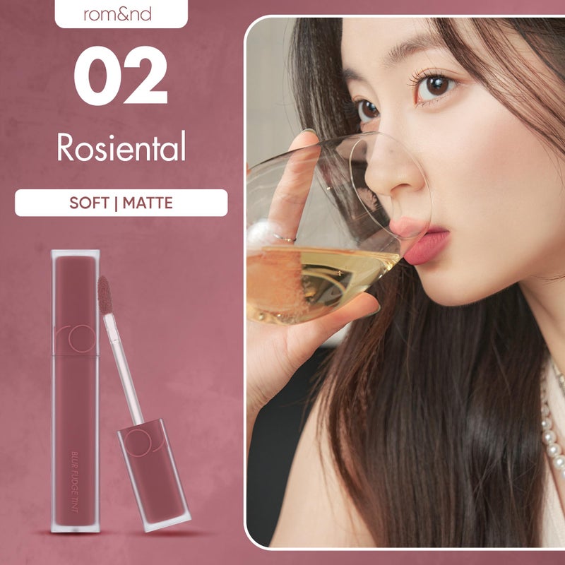 rom&nd BLUR FUDGE TINT | matte lipstick| light weight| cream type| super stay| k-beauty| highly pigment|moisturizing,0.17oz (02 ROSIENTAL) - Image 2