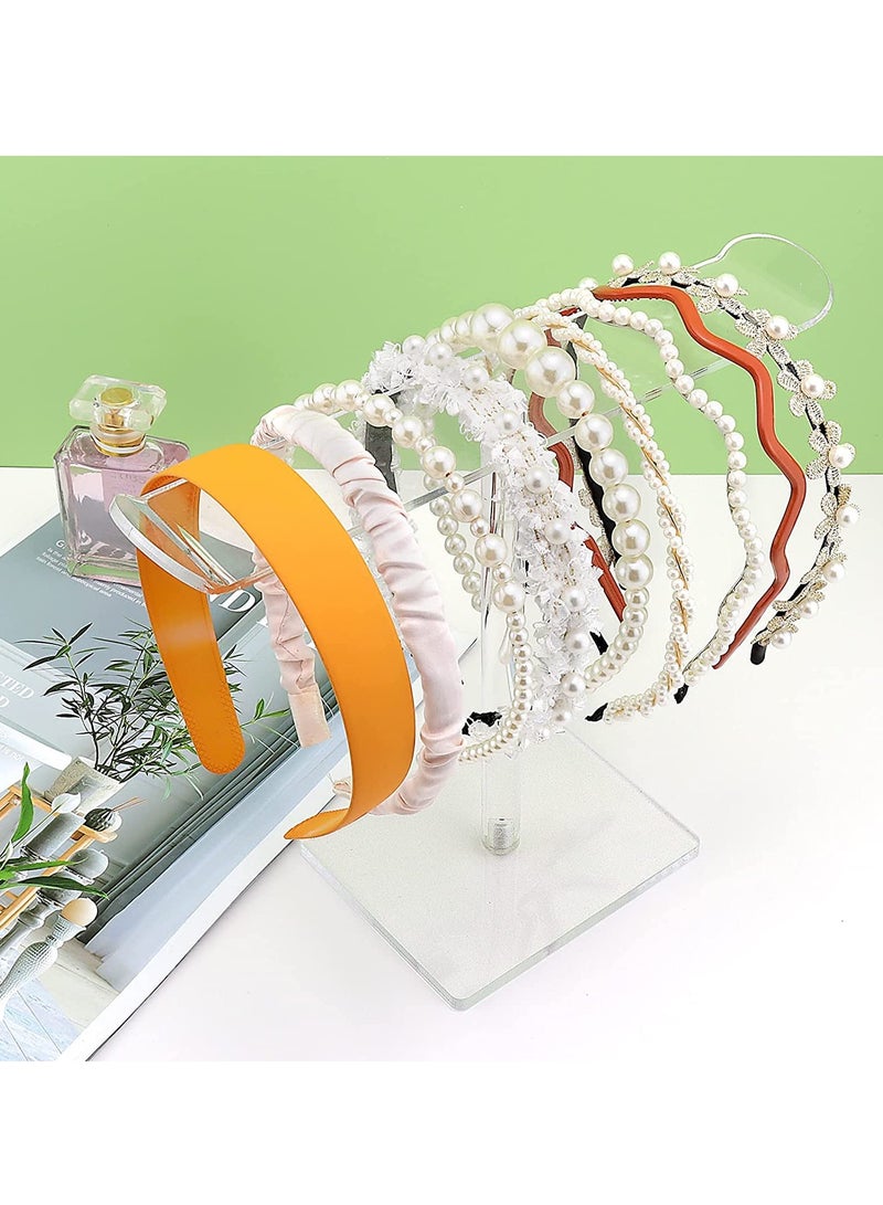 Loquat Headband Holder Scrunchie Holder, Acrylic Clear Hair Ties Holder Organizer, Headband Display Stand, Scrunchie Storage Organizer, Hair Accessories Organizer Clear Stand for Women and Girls - Image 3