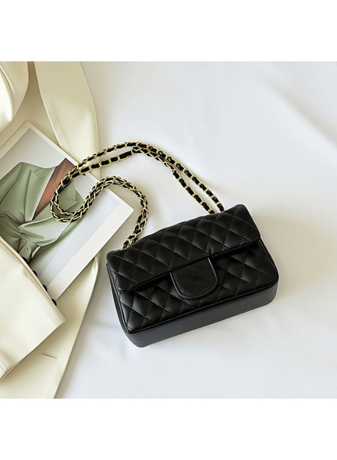 Ladies Crossbody Chain Bag, Quilted Shoulder Purse, Classic Flap Handbag, PU Leather  Small Square Bag, Luxury Style, Perfect Gift for Her - Image 2