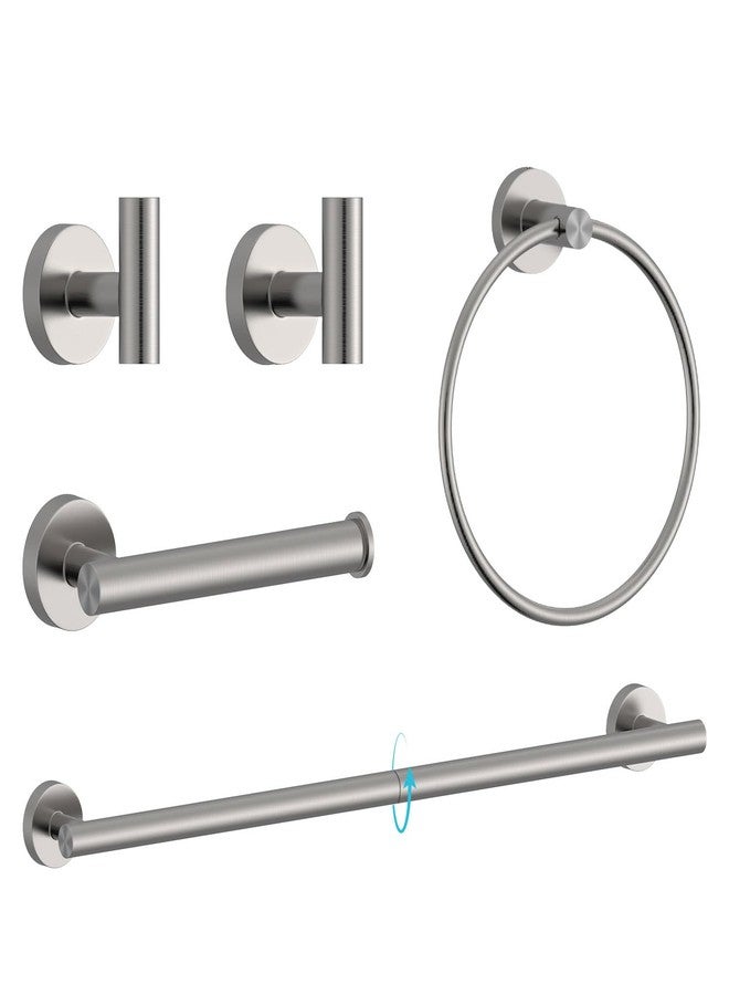 BATHLAVISH Bathroom Hardware Accessories Set 5 Pieces Brushed Nickel 26" SUS 304 Stainless Steel Bath Towel Holder Bar Set Towel Rack Combination Wall Mounted for Kitchen, Laundry, Bedroom - Image 1