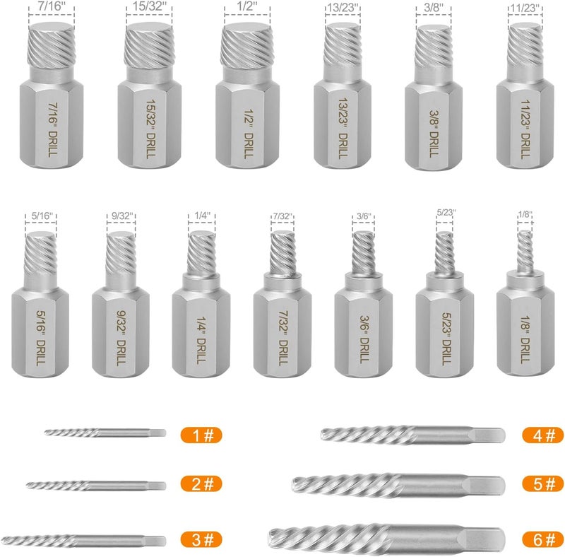 Eapele Bolt Extractor Set, Stripped Nut Remover Twist Sockets, Fit 3/8" Square Drive with Solid Storage Case(49pcs, Black) - Image 3