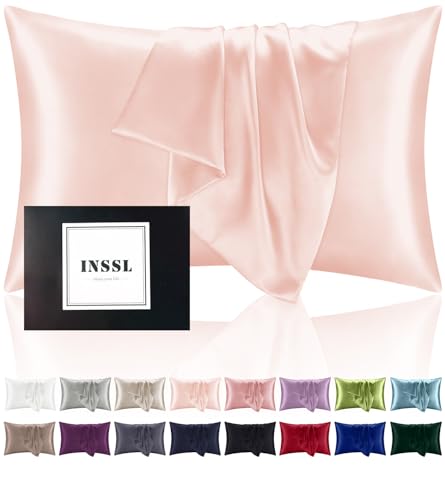 INSSL Silk Pillowcase for Women Mulberry Silk Pillowcase for Hair an Skin and Stay Comfortable and Breathable During Sleep Pink 2026