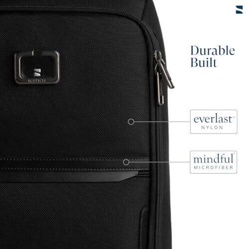 scarters Downtown Laptop Backpack for Men | 17L Office Backpack | 15.6 inch Laptop Bag | YKK Zippers | Suitcase Slot | Travel Bag for Office Commute & Business Trips (Black) - Image 4