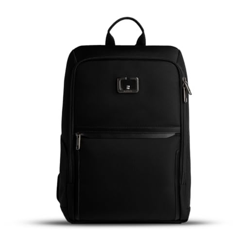 scarters Downtown Laptop Backpack for Men | 17L Office Backpack | 15.6 inch Laptop Bag | YKK Zippers | Suitcase Slot | Travel Bag for Office Commute & Business Trips (Black) - Image 1