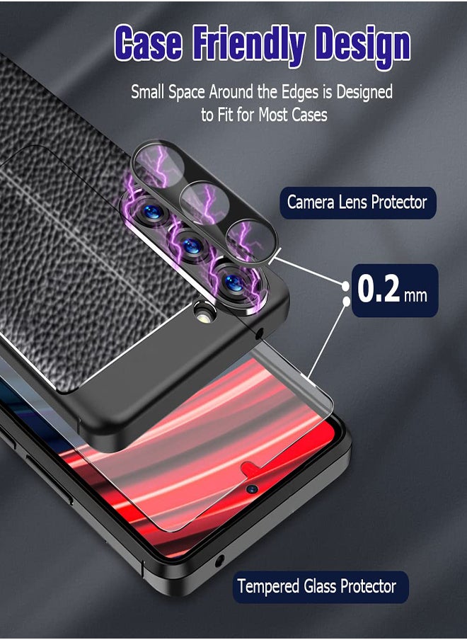 KASTWAVE - S23+ Plus Glass Screen Protector & Camera Protector [2+2 Pack] 
HD Clear Tempered Glass Scratch Resistant Fingerprint Unlock 3D Curved Full Coverage Bubble-Free for Samsung Galaxy S23 Plus (6.6") - Image 1