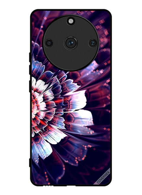 Protective Case Cover For Realme 11 Pro Reflected Big Flower On Left Side