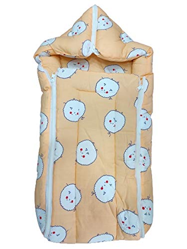 Dazzlia Newborn Baby nest Cover Swaddle mother bag mattress (Peach)  - Image 1