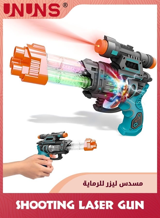 UNUNS Light Up Pistol Toy,Hand Gun Toys With Sound Effects And Dazzling LED Lighting,Sound Light Toy Guns,Indoor Outdoor Gun Toy Shooting Game For Boys Girls Kids,Birthday Gifts Age 3+,Laser Gun - Image 1