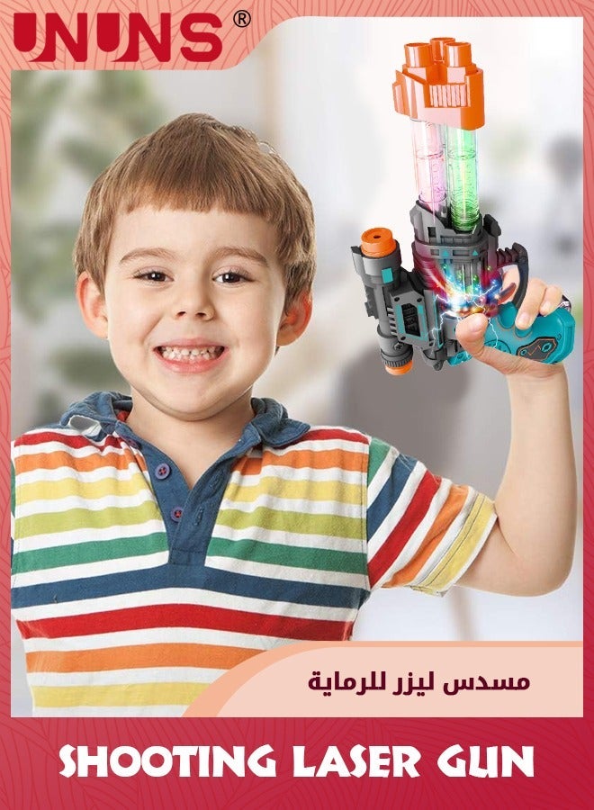 UNUNS Light Up Pistol Toy,Hand Gun Toys With Sound Effects And Dazzling LED Lighting,Sound Light Toy Guns,Indoor Outdoor Gun Toy Shooting Game For Boys Girls Kids,Birthday Gifts Age 3+,Laser Gun - Image 4