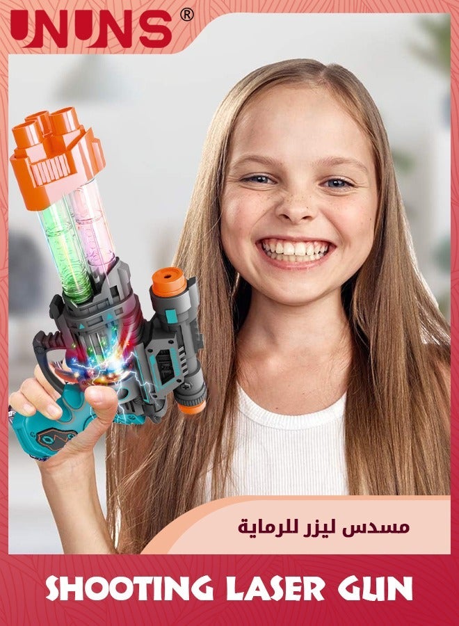 UNUNS Light Up Pistol Toy,Hand Gun Toys With Sound Effects And Dazzling LED Lighting,Sound Light Toy Guns,Indoor Outdoor Gun Toy Shooting Game For Boys Girls Kids,Birthday Gifts Age 3+,Laser Gun - Image 5