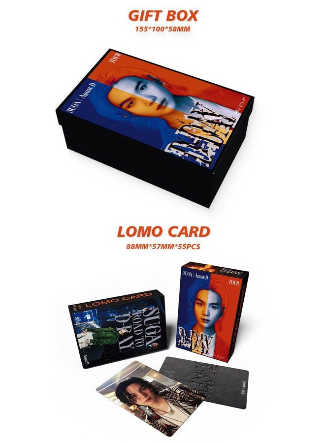 Generic Bts Member Suga Solo Album Agust D Gift Box With Lomo Cards, Acrylic Stand, Hand Account Tape, Keychain, Lanyard, Stickers, Photo Card - Image 2